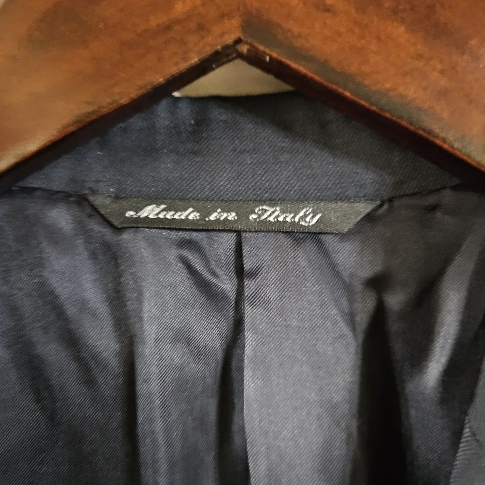 Canali Italy 100% Wool Dark Navy 1‎ Piece Suit Blazer 54L 13320/00 Gold Buttons